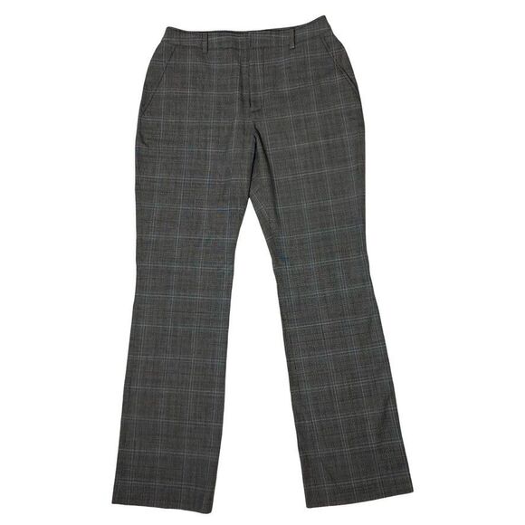 Adeam Glen Plaid Cigarette Pants Size 4 Grey Wool Blend - Picture 2 of 13
